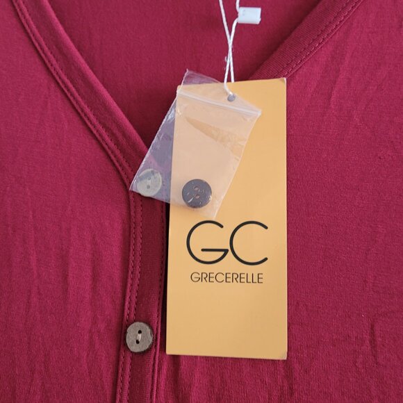 Grecerelle burgundy short sleeve  maxi dress - Picture 6 of 6